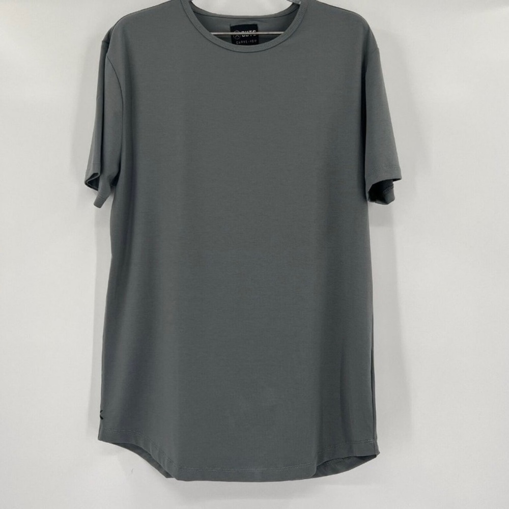 Cuts Clothing Mens Short Sleeve T-Shirt Crew Neck Curve Hem sz L Sage Green